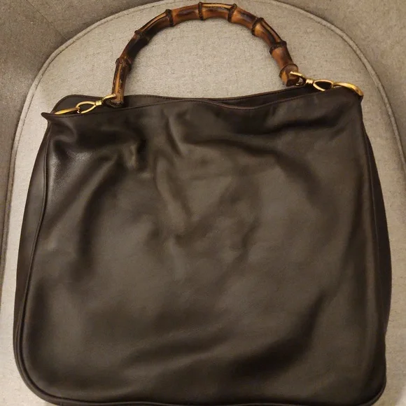 Vintage Gucci Diana Hobo bamboo leather purse - Picture 1 of 7